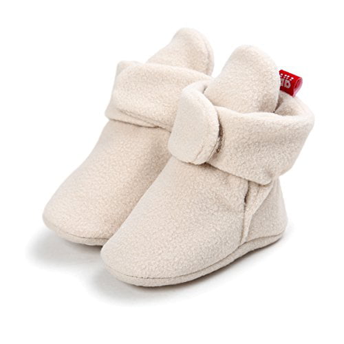 Meckior Newborn Infant Baby Girls Boys Warm Fleece Winter Booties First Walkers Slippers Shoes